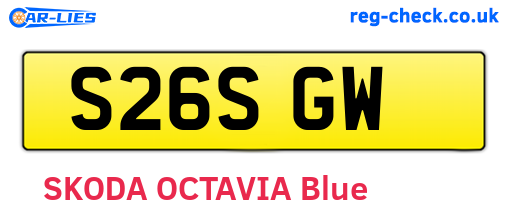 S26SGW are the vehicle registration plates.
