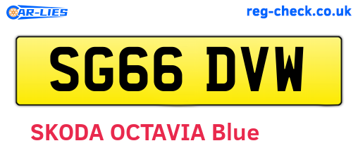 SG66DVW are the vehicle registration plates.
