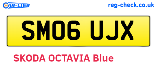 SM06UJX are the vehicle registration plates.