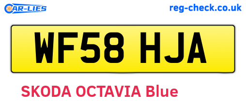 WF58HJA are the vehicle registration plates.