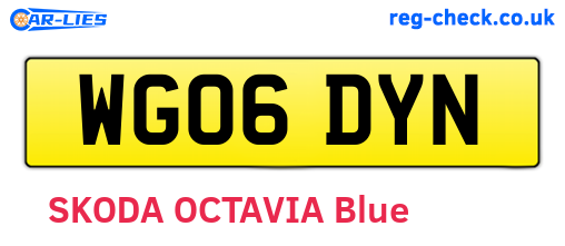 WG06DYN are the vehicle registration plates.
