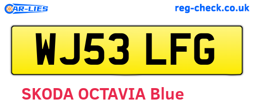 WJ53LFG are the vehicle registration plates.