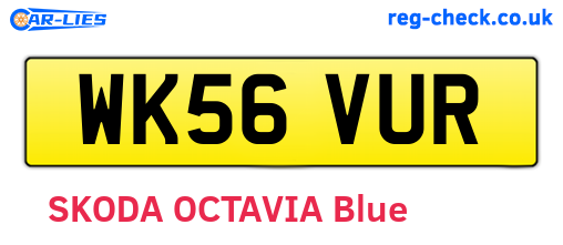 WK56VUR are the vehicle registration plates.