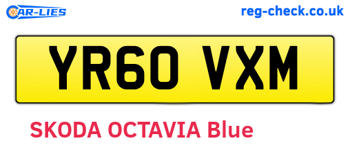 YR60VXM are the vehicle registration plates.