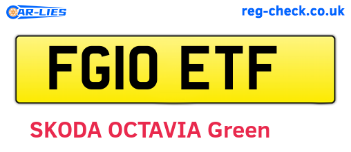 FG10ETF are the vehicle registration plates.
