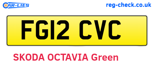 FG12CVC are the vehicle registration plates.