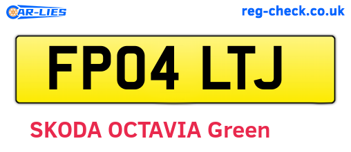 FP04LTJ are the vehicle registration plates.
