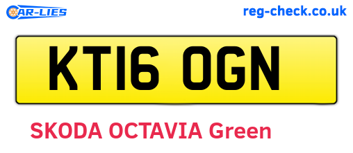 KT16OGN are the vehicle registration plates.