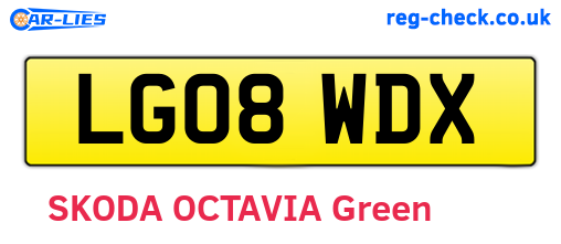 LG08WDX are the vehicle registration plates.