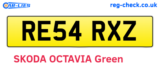 RE54RXZ are the vehicle registration plates.