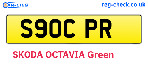 S90CPR are the vehicle registration plates.