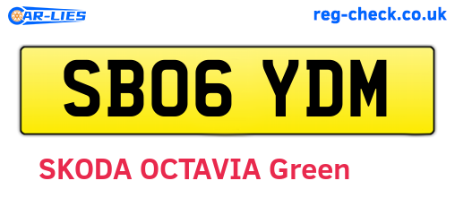 SB06YDM are the vehicle registration plates.