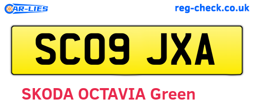 SC09JXA are the vehicle registration plates.
