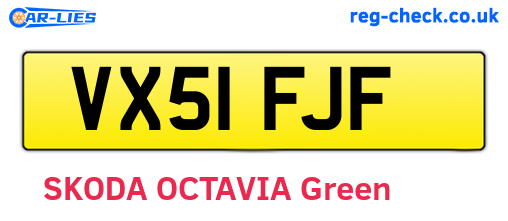 VX51FJF are the vehicle registration plates.