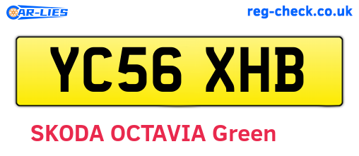 YC56XHB are the vehicle registration plates.