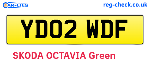 YD02WDF are the vehicle registration plates.