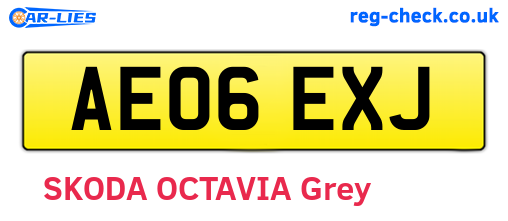 AE06EXJ are the vehicle registration plates.
