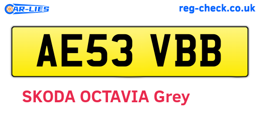 AE53VBB are the vehicle registration plates.