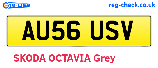 AU56USV are the vehicle registration plates.