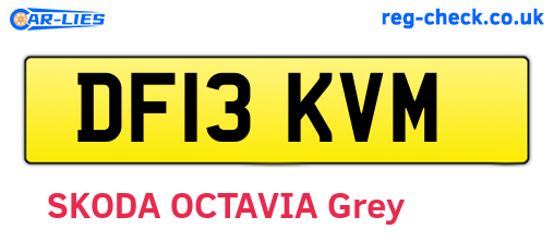DF13KVM are the vehicle registration plates.