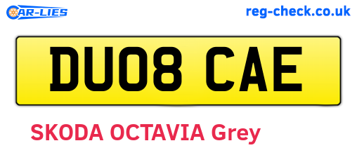 DU08CAE are the vehicle registration plates.