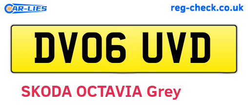 DV06UVD are the vehicle registration plates.