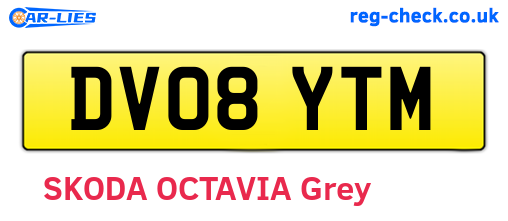 DV08YTM are the vehicle registration plates.