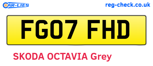 FG07FHD are the vehicle registration plates.