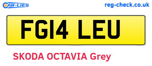 FG14LEU are the vehicle registration plates.