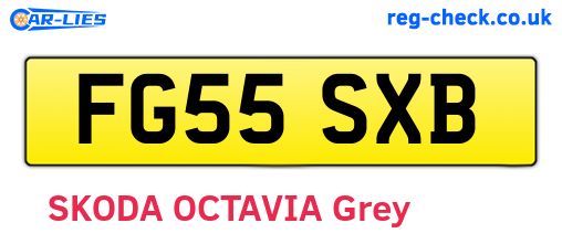 FG55SXB are the vehicle registration plates.