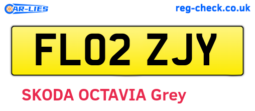FL02ZJY are the vehicle registration plates.