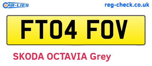 FT04FOV are the vehicle registration plates.