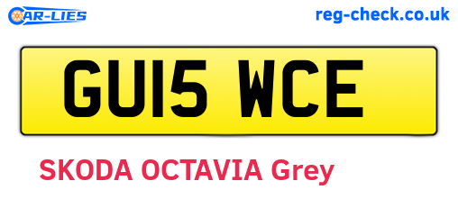 GU15WCE are the vehicle registration plates.