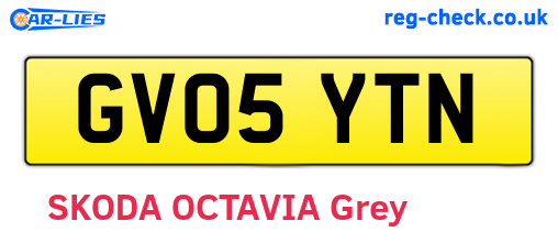 GV05YTN are the vehicle registration plates.