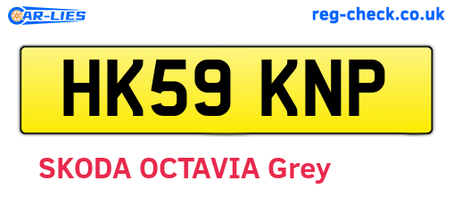HK59KNP are the vehicle registration plates.
