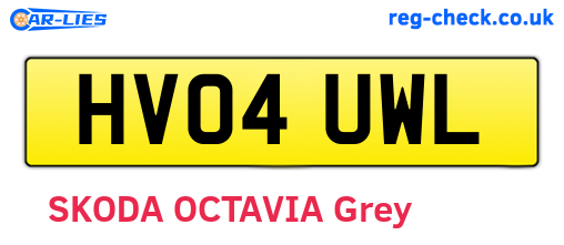 HV04UWL are the vehicle registration plates.