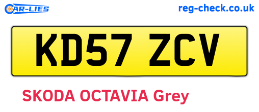 KD57ZCV are the vehicle registration plates.