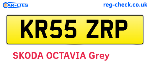 KR55ZRP are the vehicle registration plates.