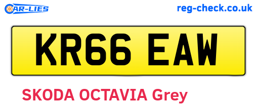 KR66EAW are the vehicle registration plates.