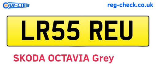 LR55REU are the vehicle registration plates.