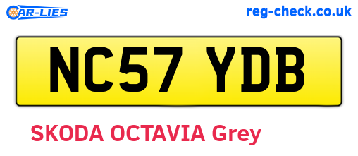 NC57YDB are the vehicle registration plates.