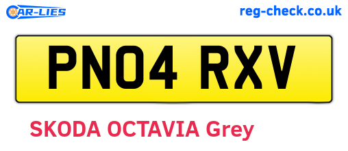 PN04RXV are the vehicle registration plates.