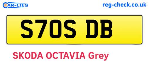 S70SDB are the vehicle registration plates.