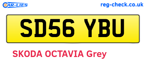 SD56YBU are the vehicle registration plates.