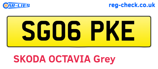 SG06PKE are the vehicle registration plates.