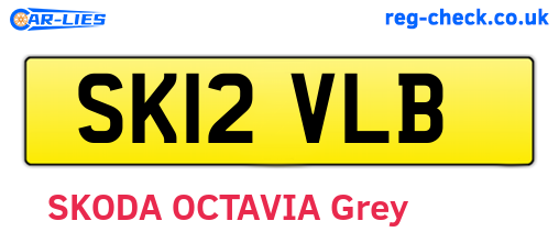 SK12VLB are the vehicle registration plates.