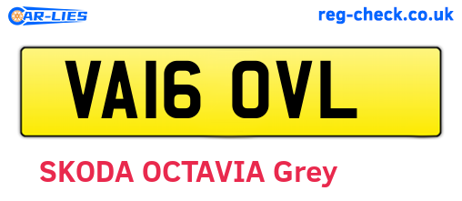 VA16OVL are the vehicle registration plates.