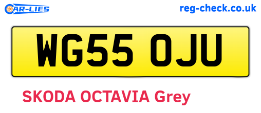 WG55OJU are the vehicle registration plates.