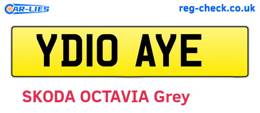 YD10AYE are the vehicle registration plates.