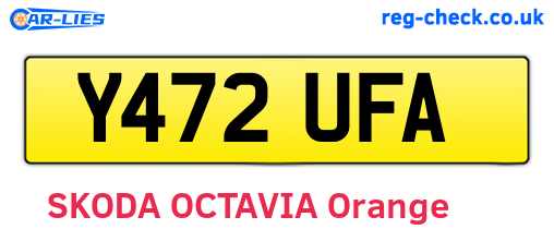 Y472UFA are the vehicle registration plates.